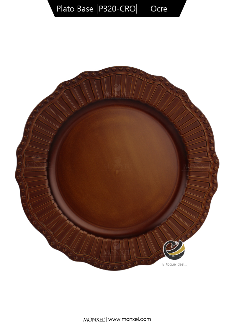 Plato Base P320-CRO Ocre 33 cm. (Polipropileno)