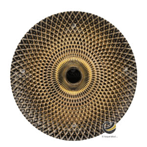 Plato Base P53-GEO Negro/Oro 33cm (Cristal)