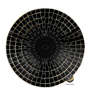 Vajilla D45-SIT Negro/Oro (Porcelana)