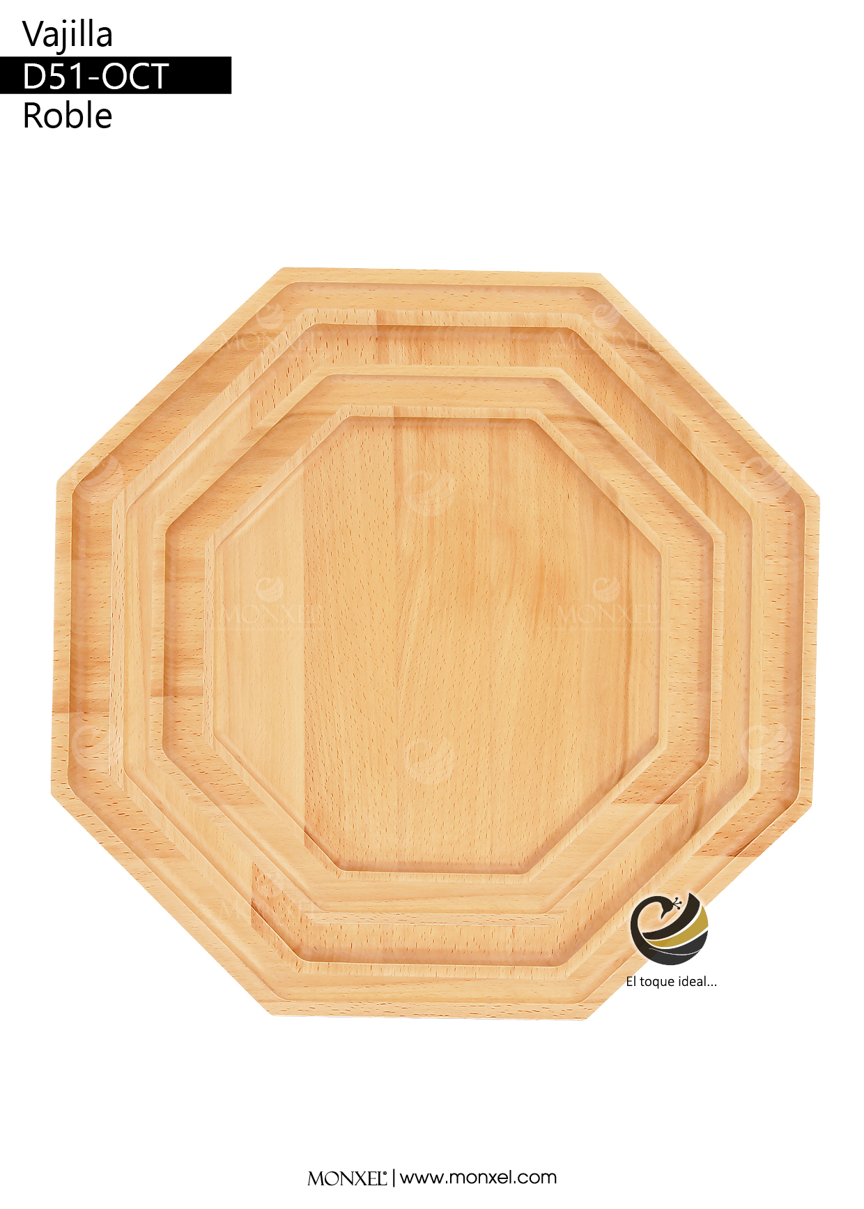 Vajilla D51-OCT Roble (Madera)