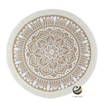 Carpeta (Plato Base) P350-BAN Natural/Blanco 35 cm. (Lino/Yute)