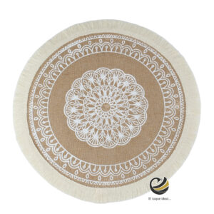 Carpeta (Plato Base) P351-JAI Natural/Blanco 35 cm. (Lino/Yute)