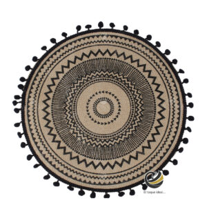 Carpeta (Plato Base) P360-NAS Natural/Negro 35 cm. (Lino/Yute)