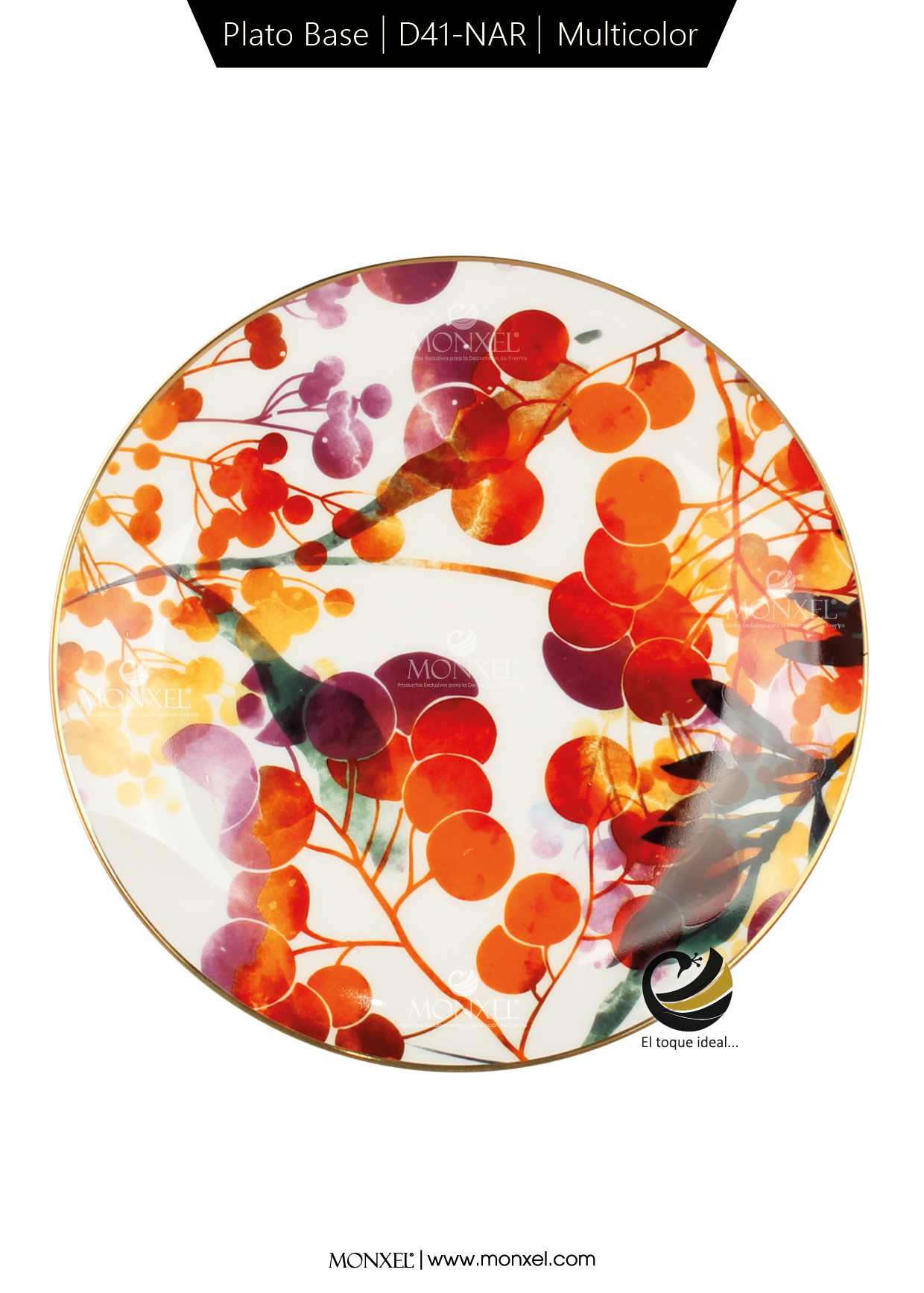 Plato Base D41-NAR Multicolor 30.5 cm (Porcelana)