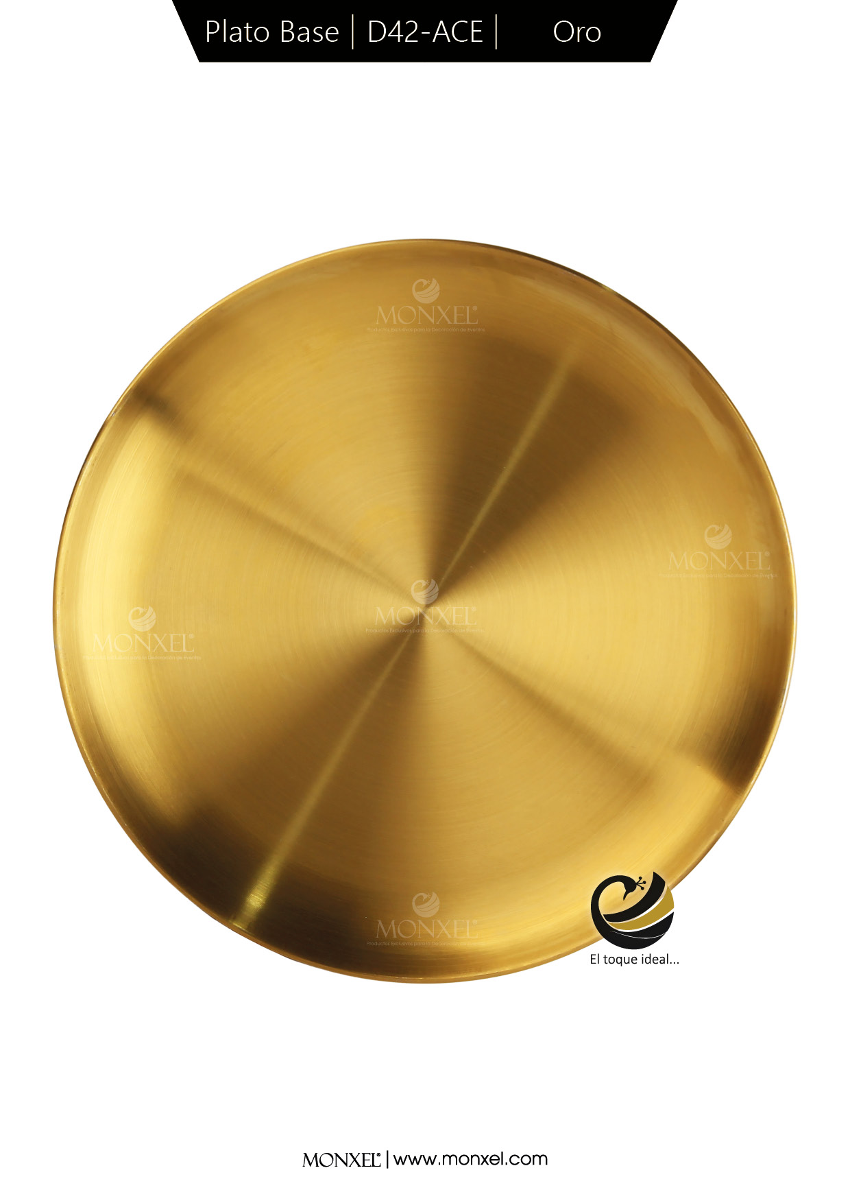 Plato Base D42-ACE Oro 30.5 cm (Acero Inoxidable)