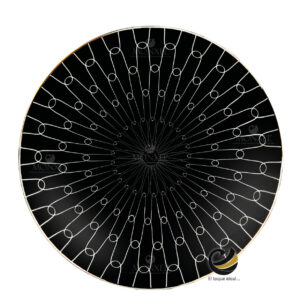 Plato Base D45-SIT Negro/Oro 30.5 cm (Porcelana)