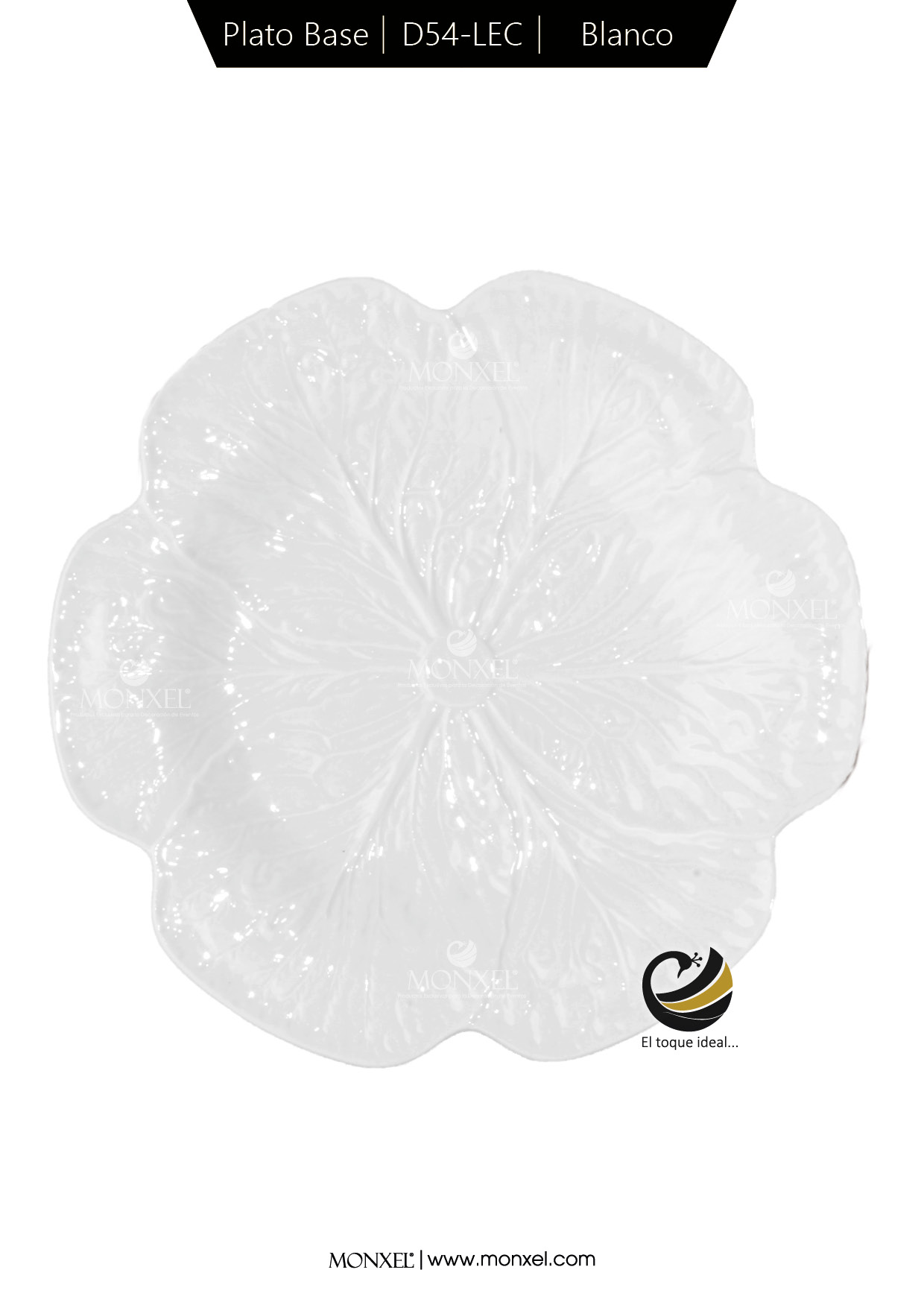Plato Base D54-LEC Blanco 30.5 cm (Porcelana)