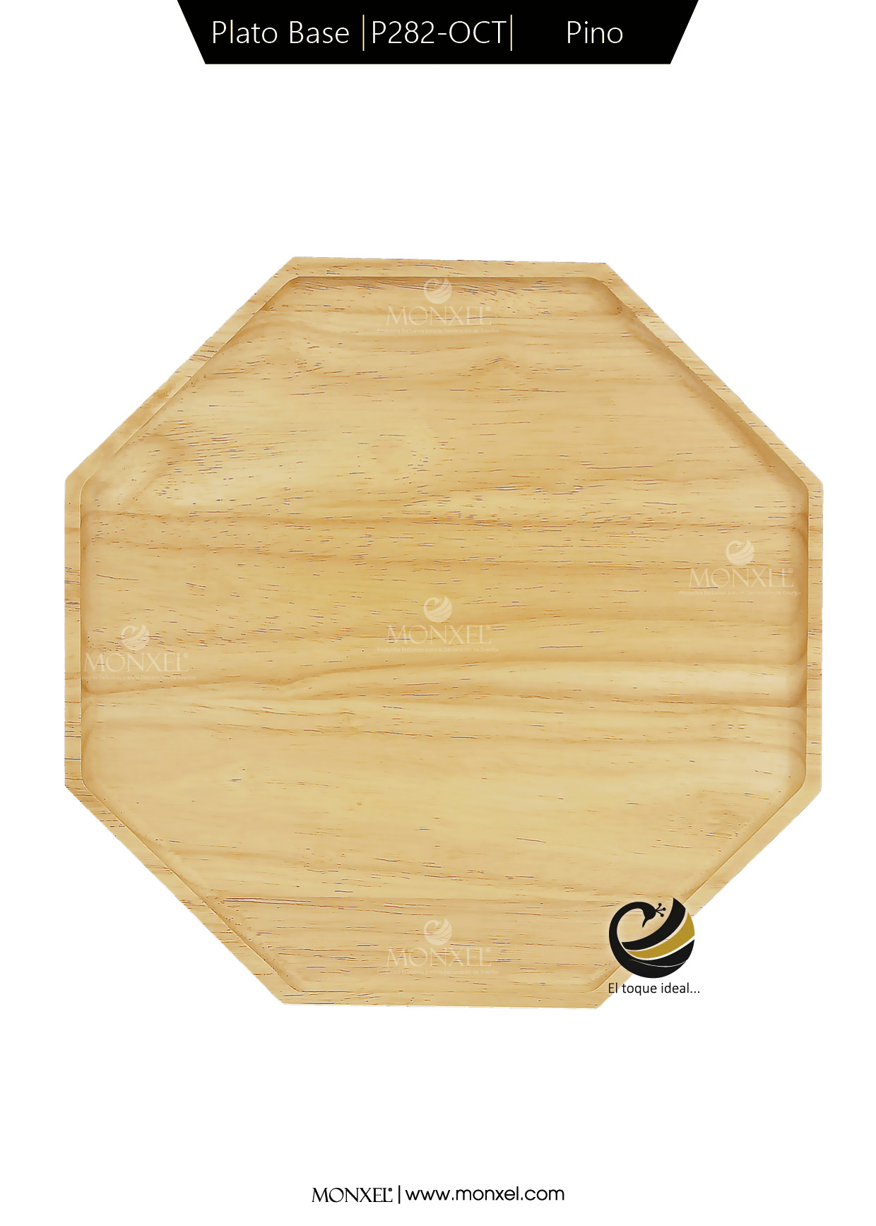 Plato Base P282-OCT Pino 29 cm (Madera)