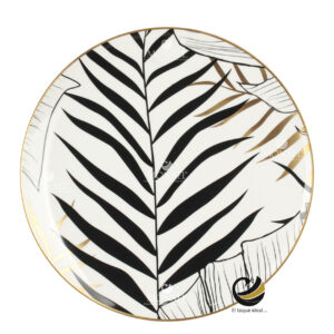 Plato Base P293-LEA Negro/Oro 30.5 cm (Porcelana)