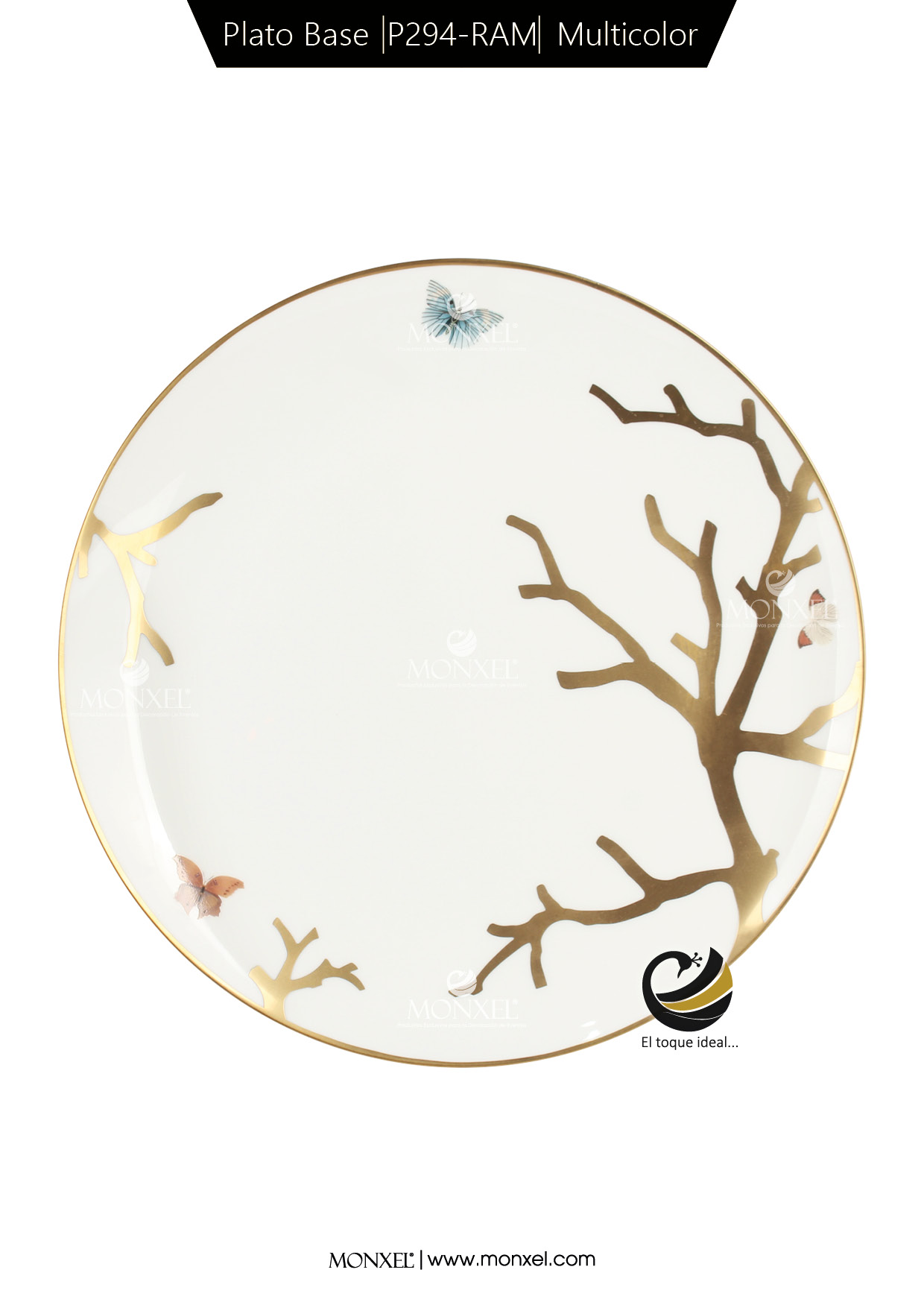 Plato Base P294-RAM Multicolor 30.5 cm (Porcelana)