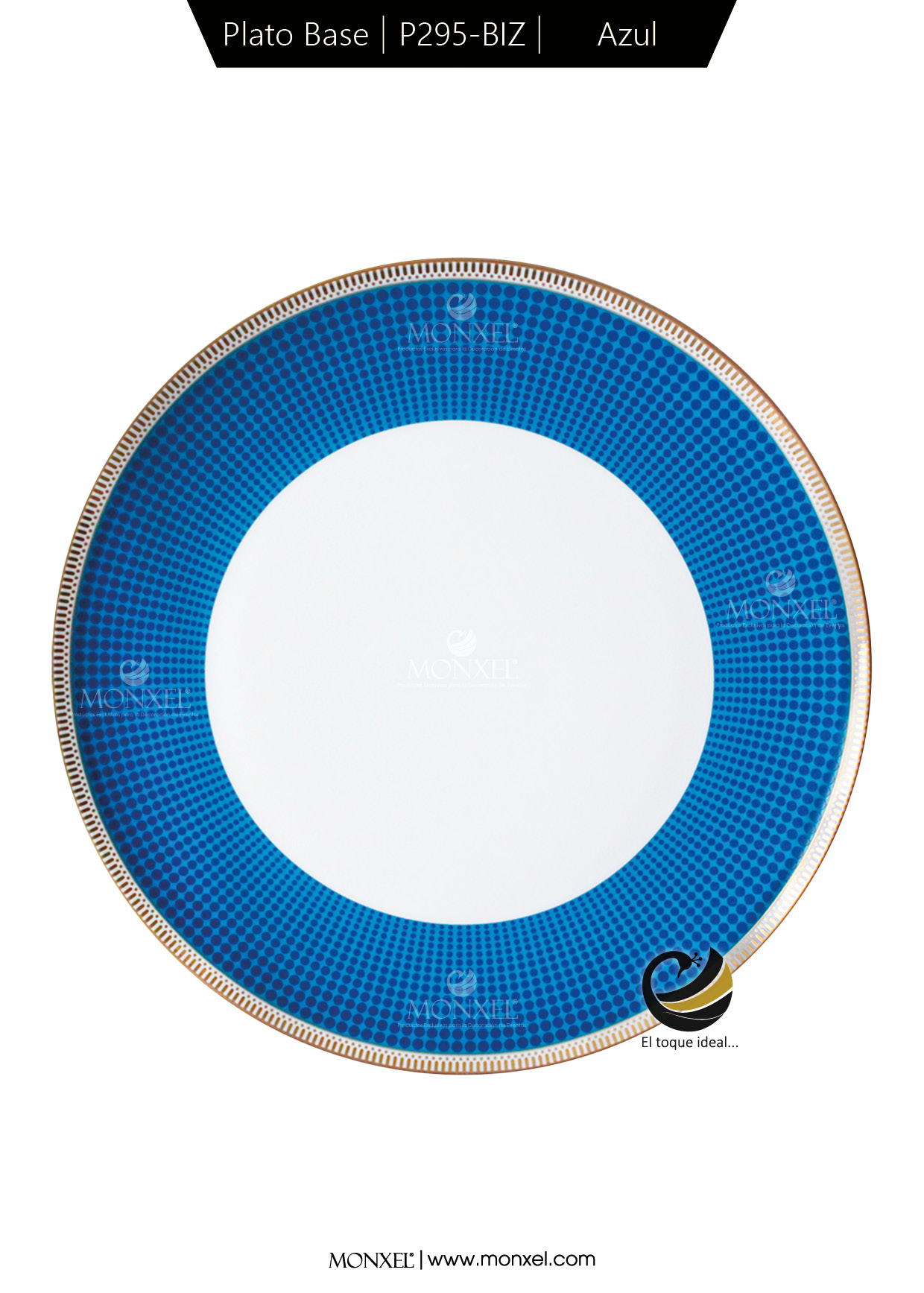Plato Base P295-BIZ Azul 30.5 cm (Porcelana)