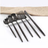 Cubiertos C30-XIA Negro Set 6pz (Acero Inoxidable)