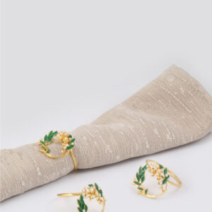 Anillos A64-COR Verde/Oro (Acero Inoxidable)