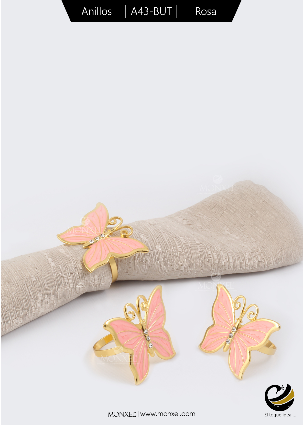 Anillos A43-BUT Rosa (Acero Inoxidable)