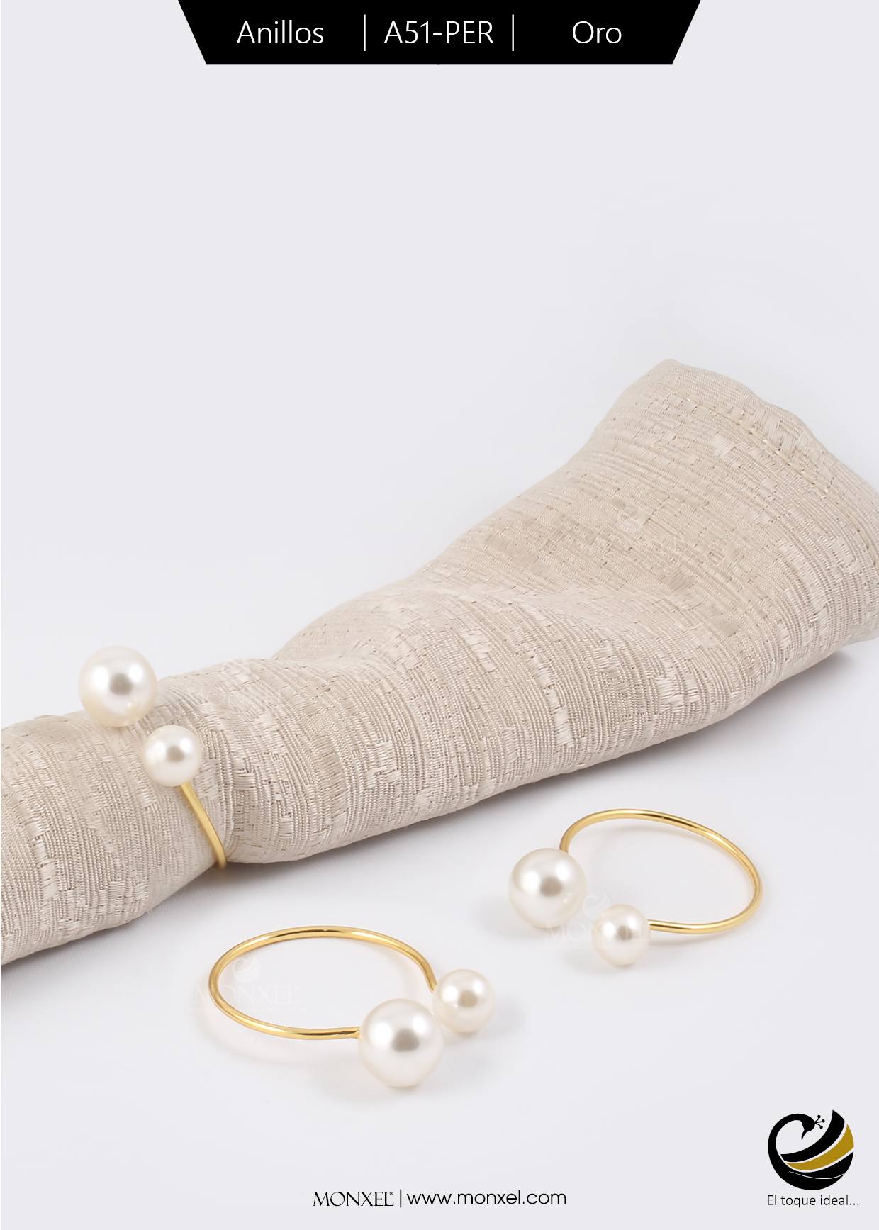 Anillos A51-PER Oro (Acero Inoxidable)
