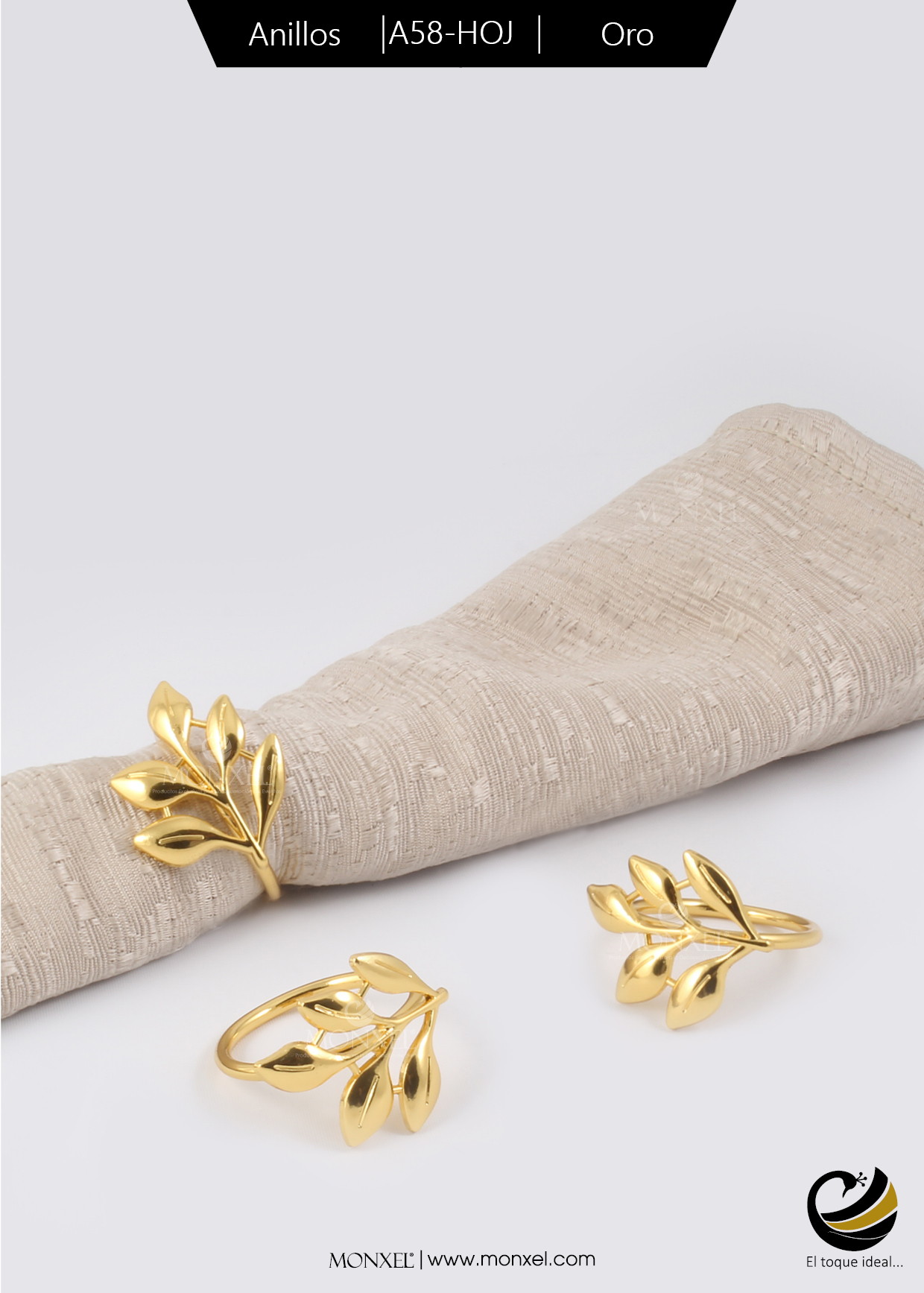 Anillos A58-HOJ Oro (Acero Inoxidable)