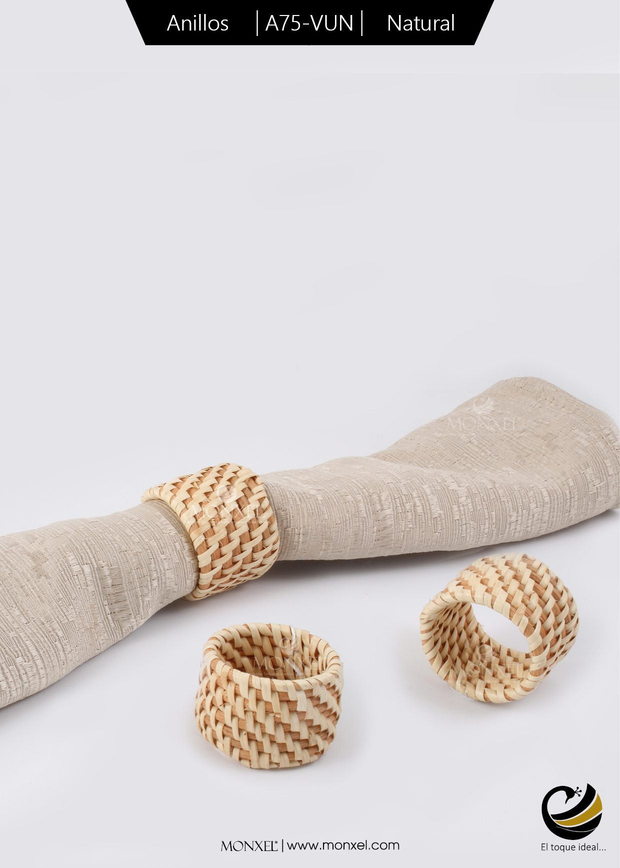 Anillos A75-VUN Natural (Ratán Natural)