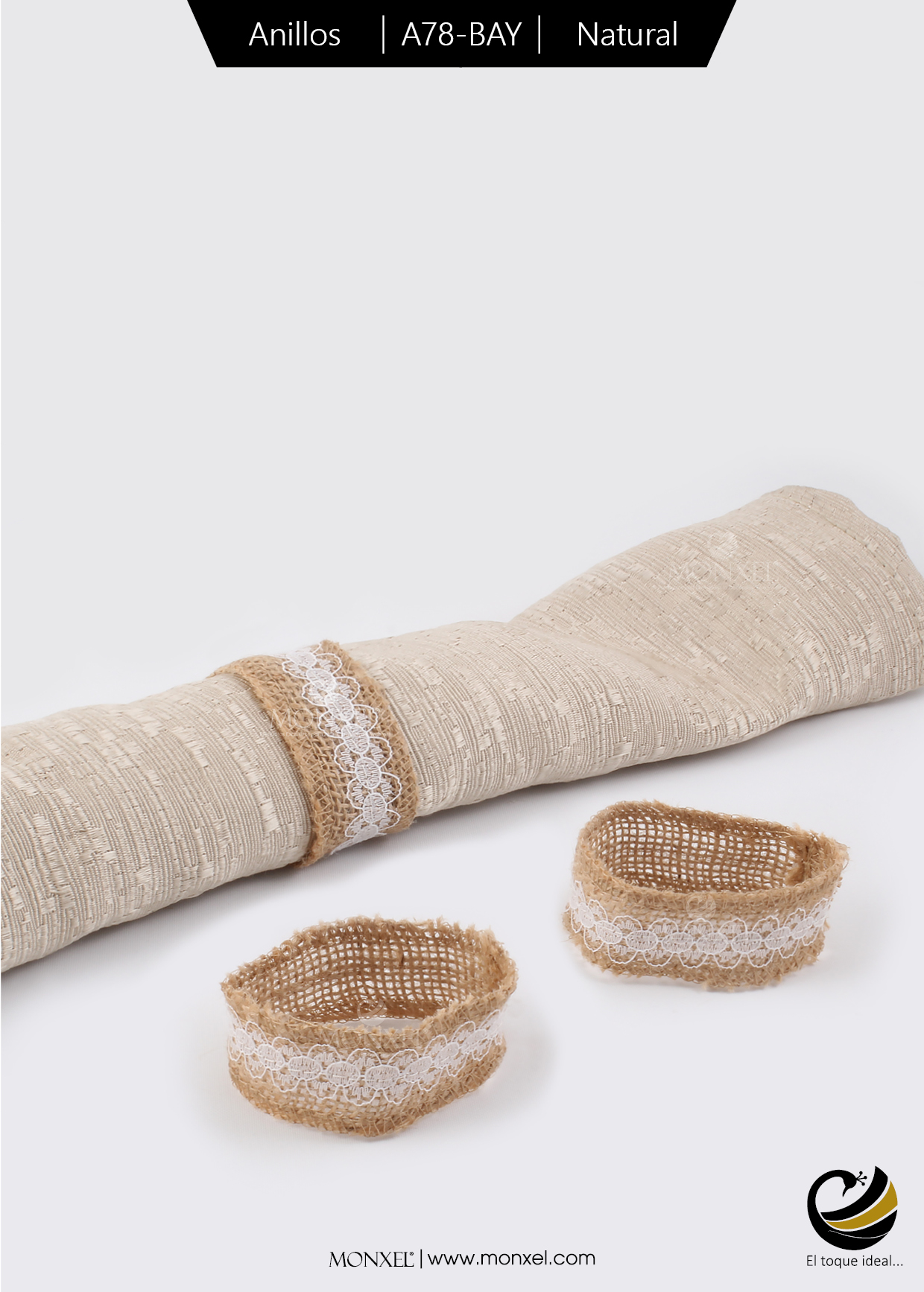 Anillos A78-BAY Natural (Lino/Yute)