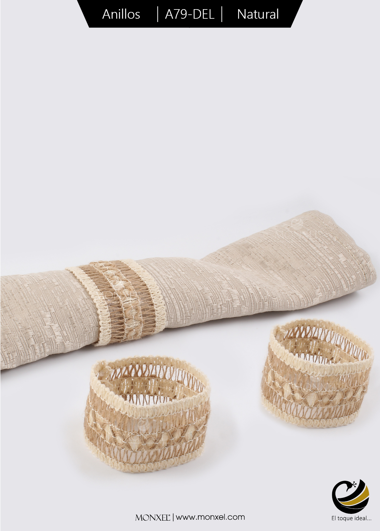 Anillos A79-DEL Natural (Lino/Yute)