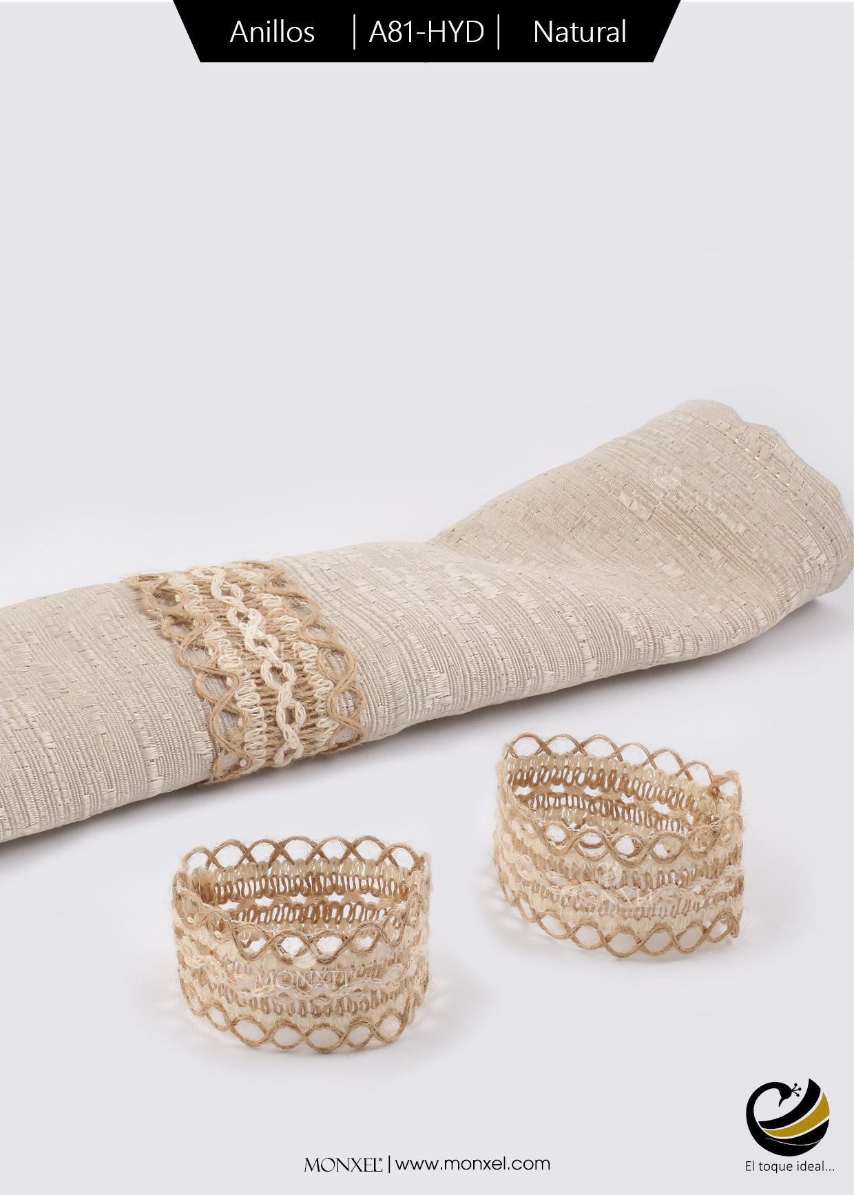 Anillos A81-HYD Natural (Lino/Yute)
