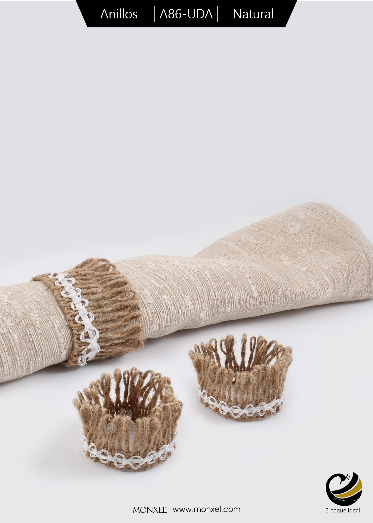 Anillos A86-UDA Natural (Lino/Yute)