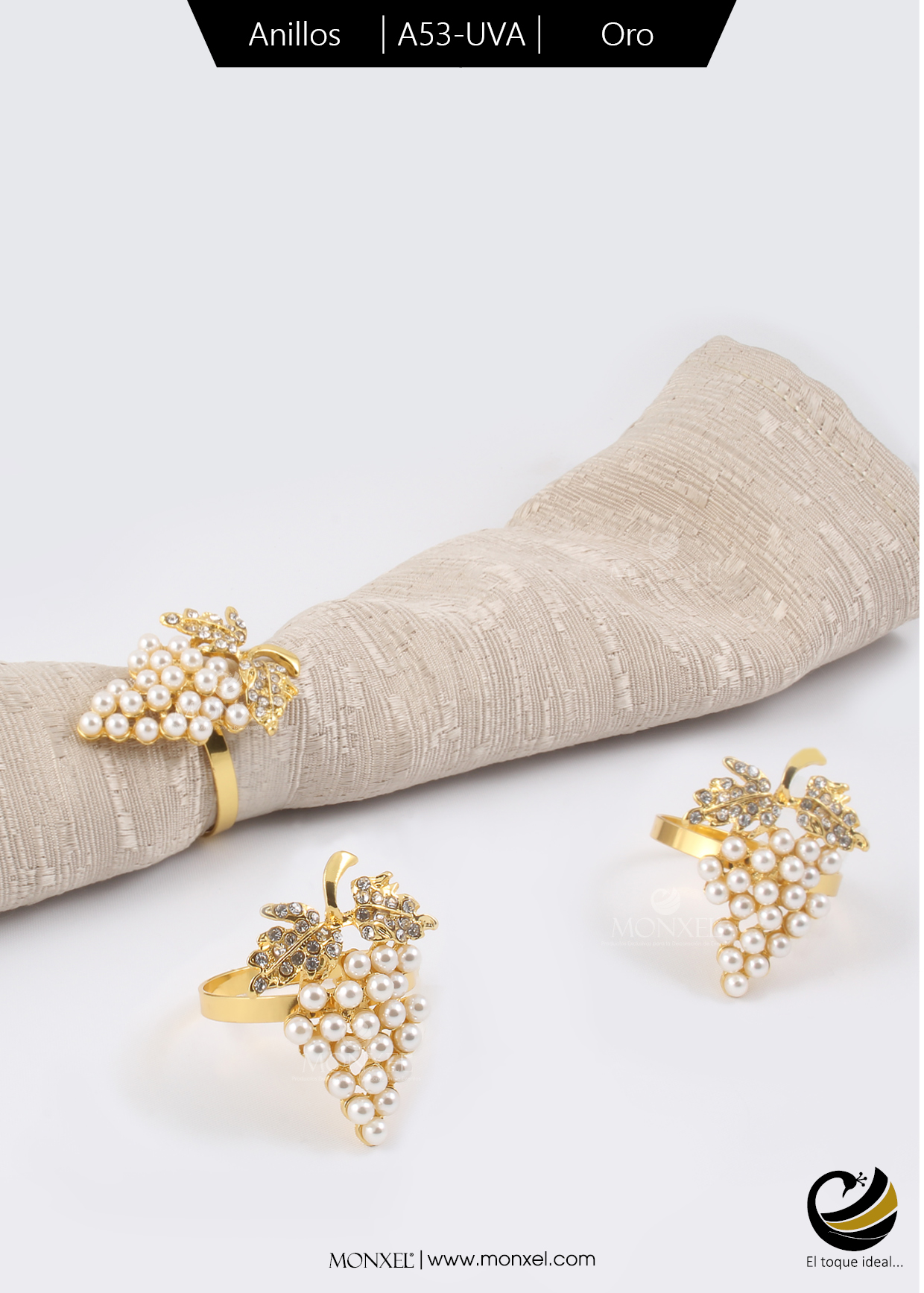 Anillos A53-UVA Oro (Acero Inoxidable)
