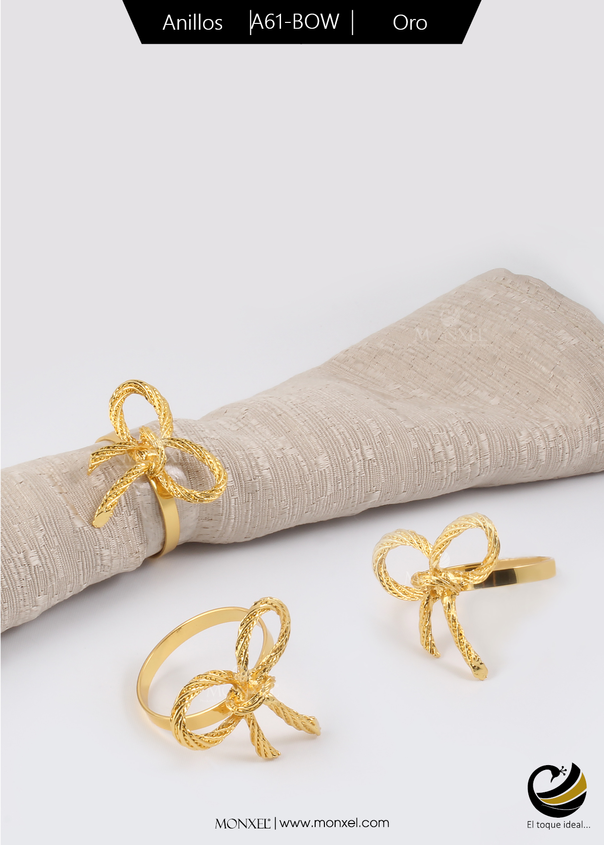 Anillos A61-BOW Oro (Acero Inoxidable)
