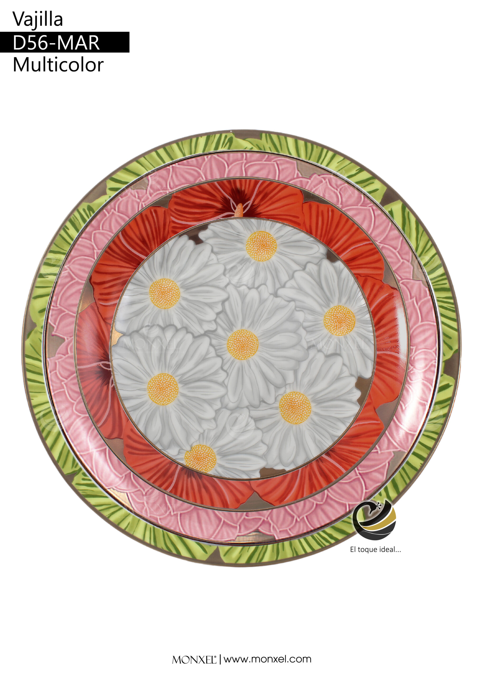 Vajilla D56-MAR Multicolor (Porcelana)