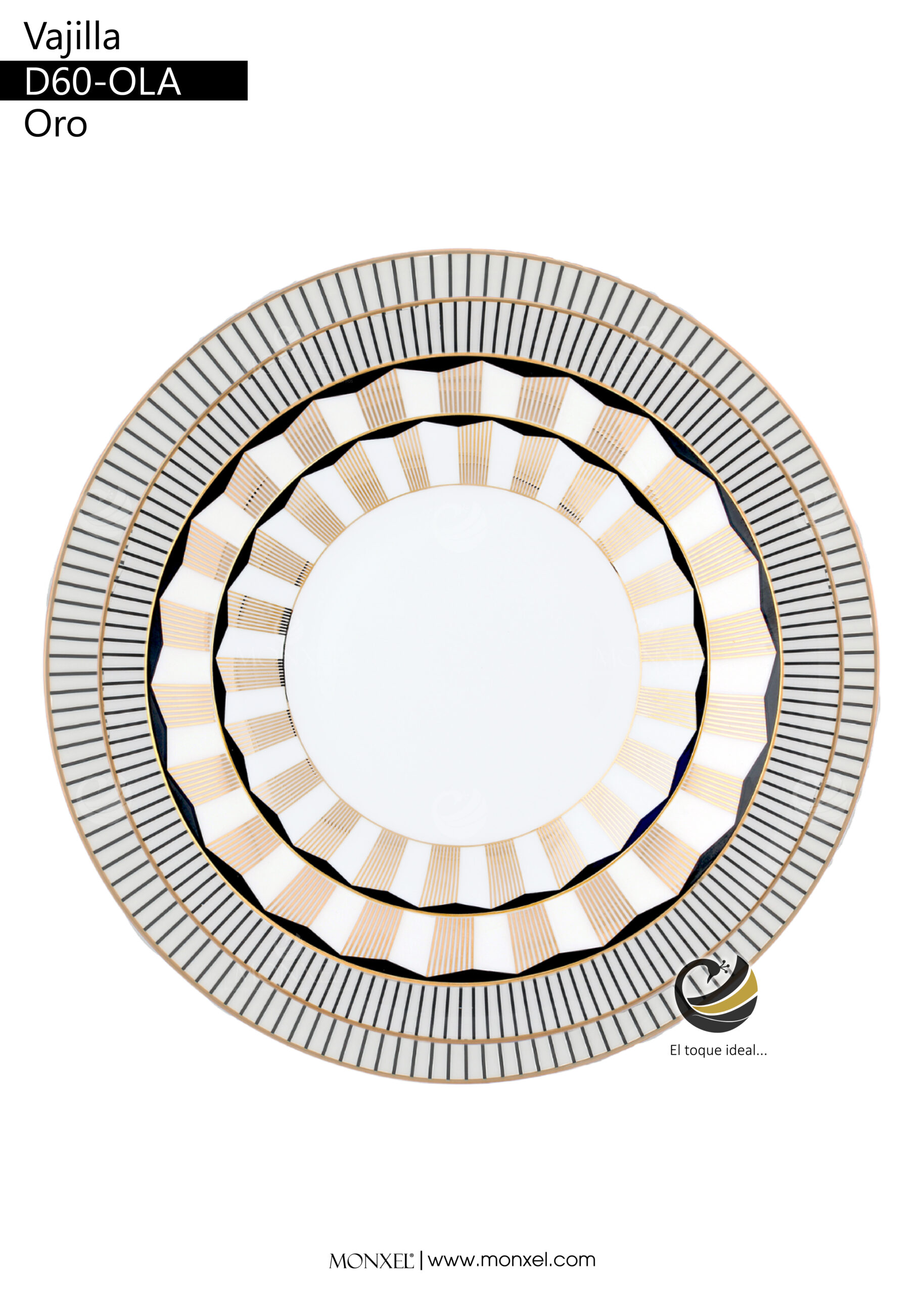 Vajilla D60-OLA Oro (Porcelana)