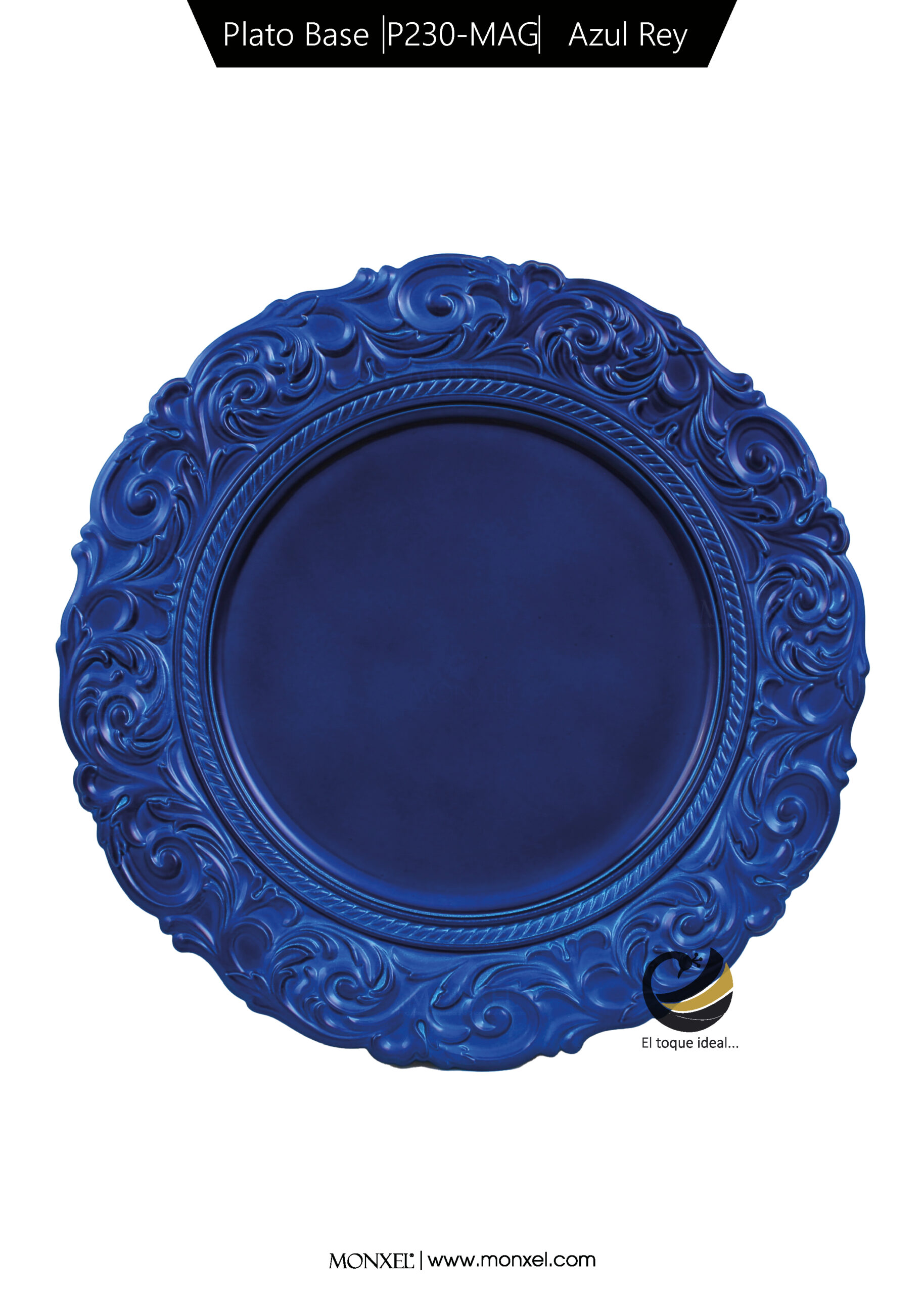 Plato Base P230-MAG Azul Rey 33 cm. (Polipropileno)