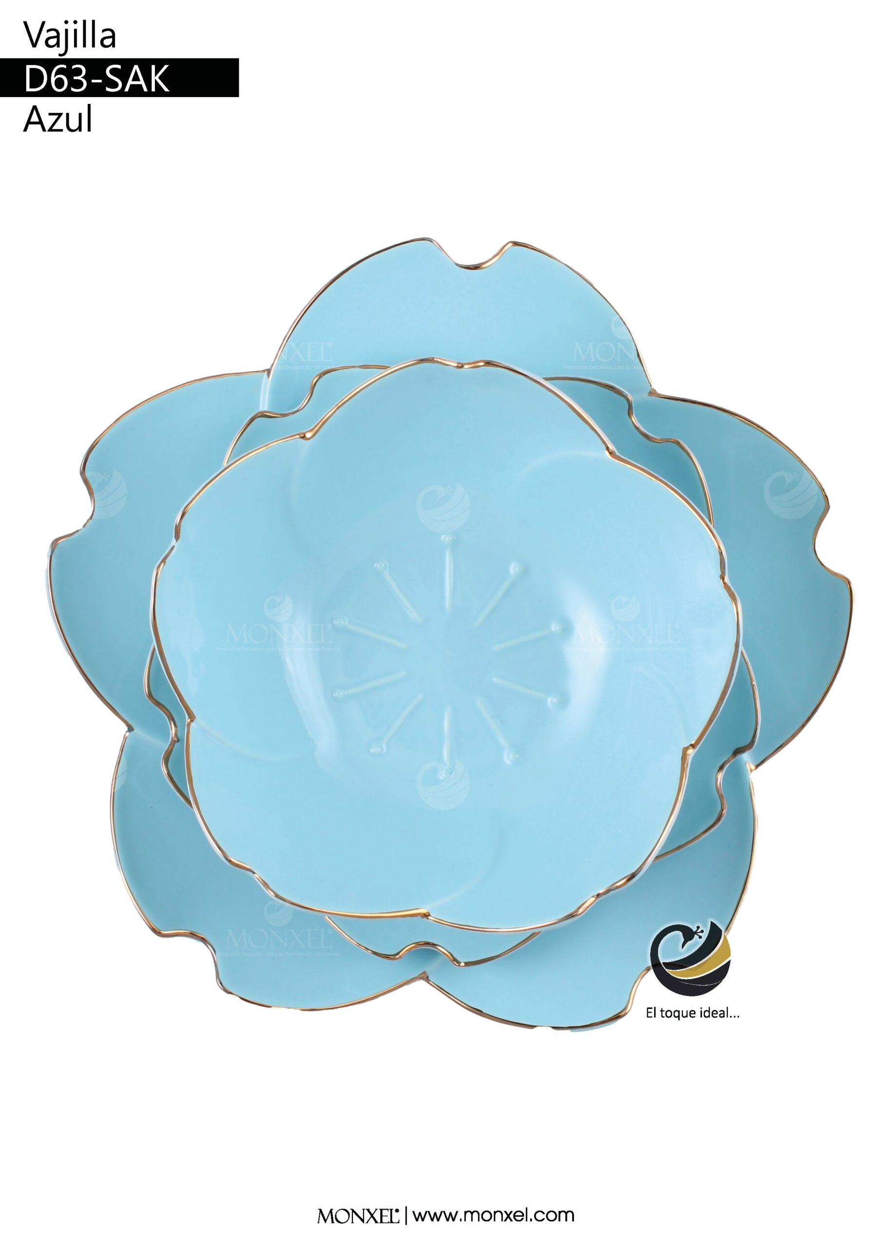 Vajilla D63-SAK Azul (Porcelana)