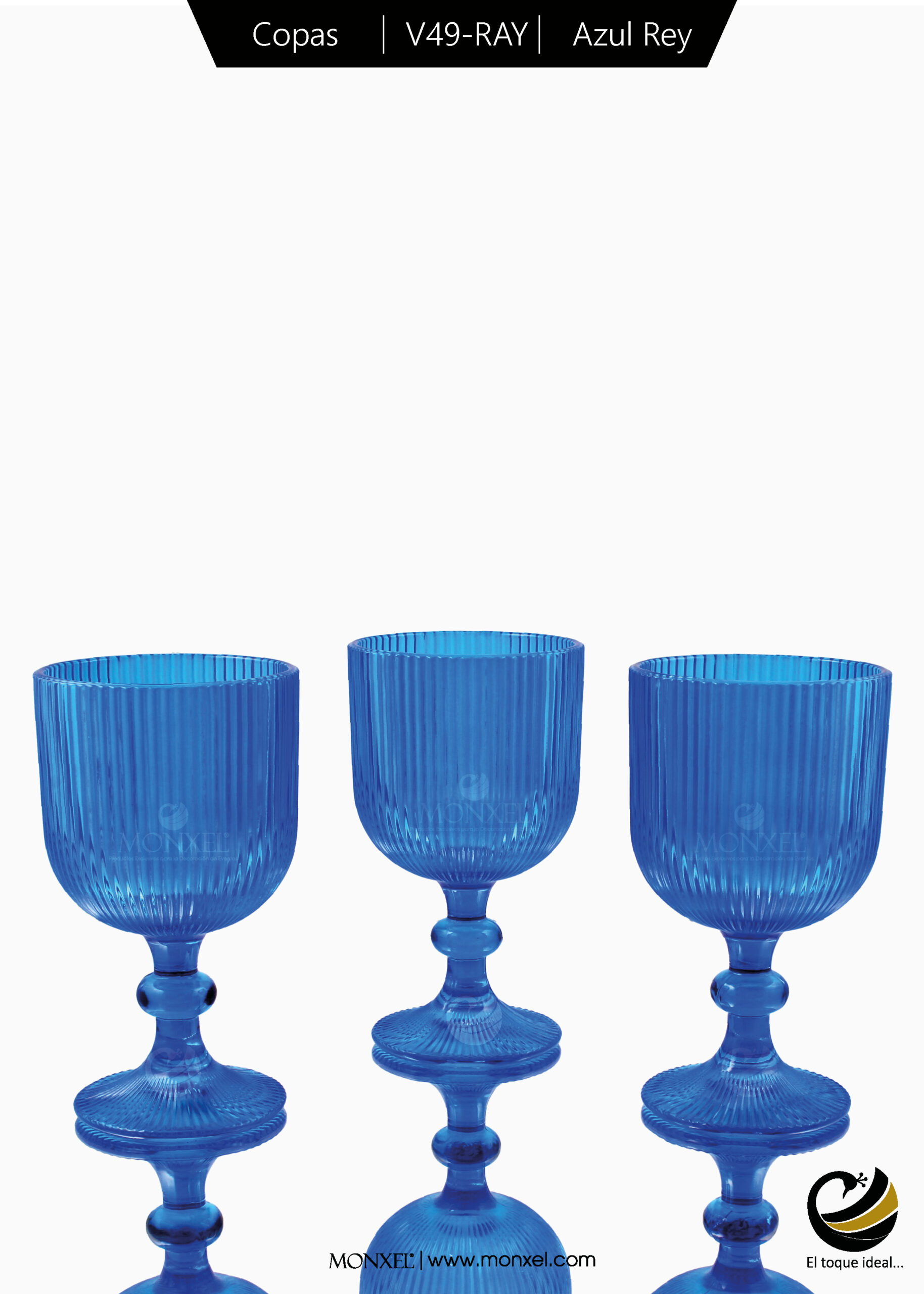 Copas V49-RAY Azul Rey (Cristal)