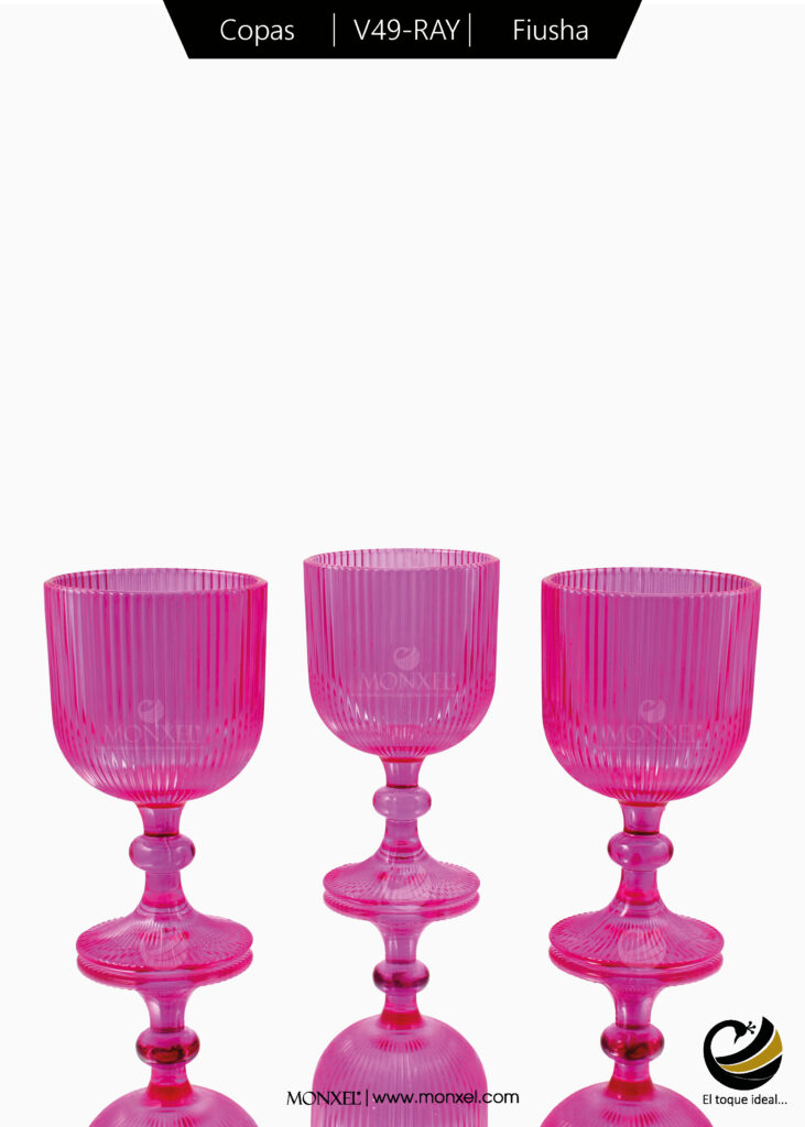 Obtén el mejor precio ¡contáctanos!
Copas: Vino, Agua
Material: Cristal
Color: Fiusha
Nota: Las imágenes mostradas en está página pueden tener algún cambio con el producto físico, debido a los diferentes dispositivos en que se vean, así como a los nuevos lotes de llegada de cada producto.
Los precios y disponibilidad mostrados en está página son sujetos a cambios sin previo aviso
