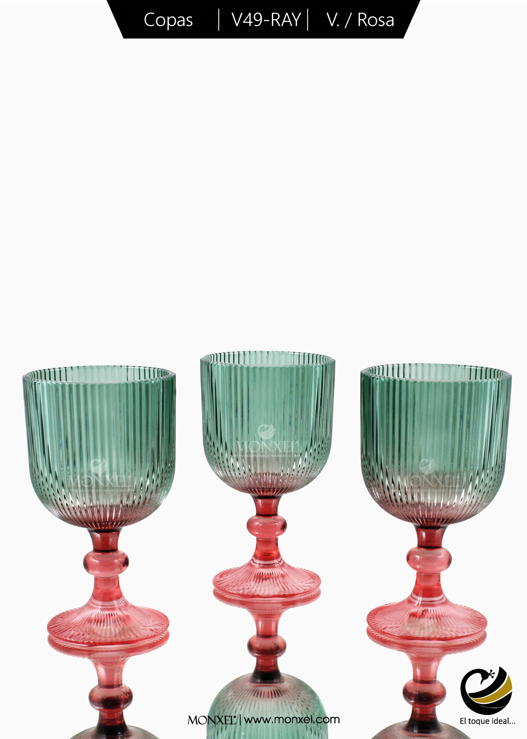 Copas V49-RAY Verde/Rosa (Cristal)