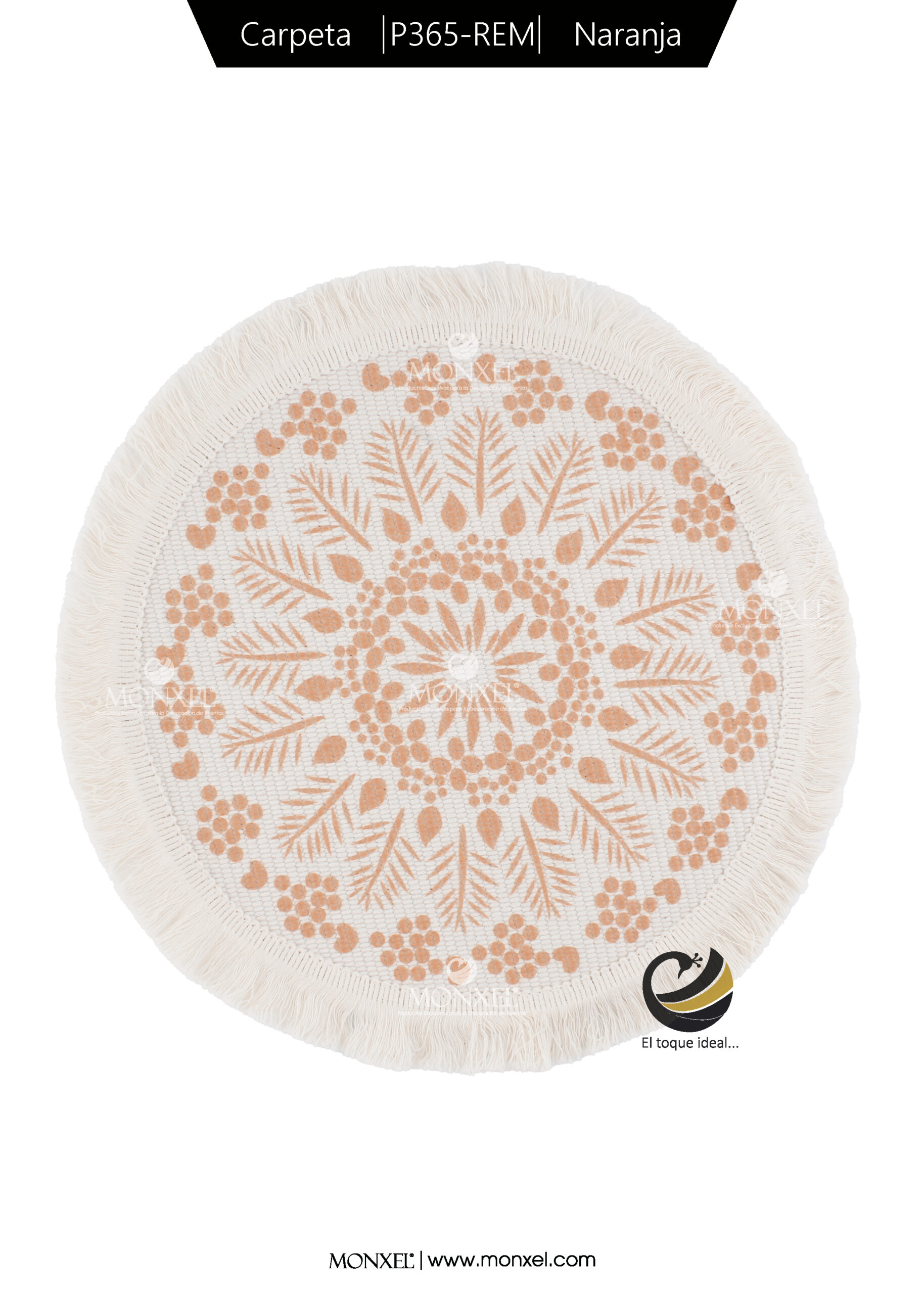 Carpeta (Plato Base) P365-REM Naranja 33 cm. (Algodón)
