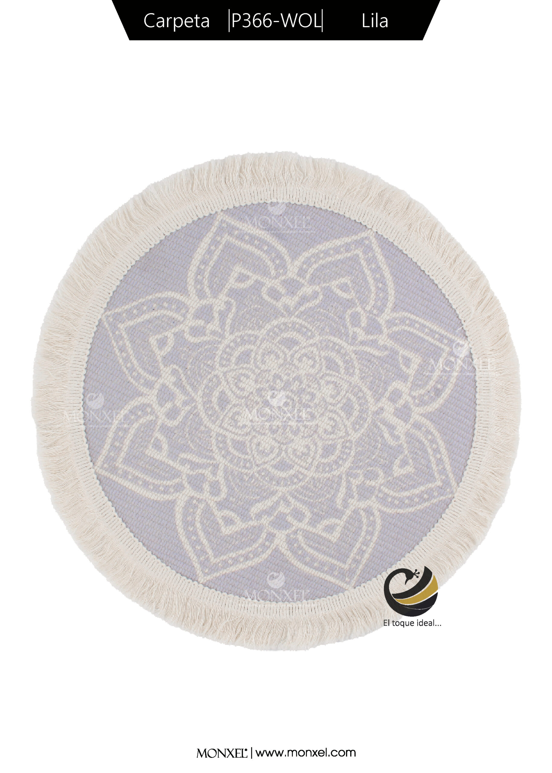 Carpeta (Plato Base) P366-WOL Lila 33 cm. (Algodón)