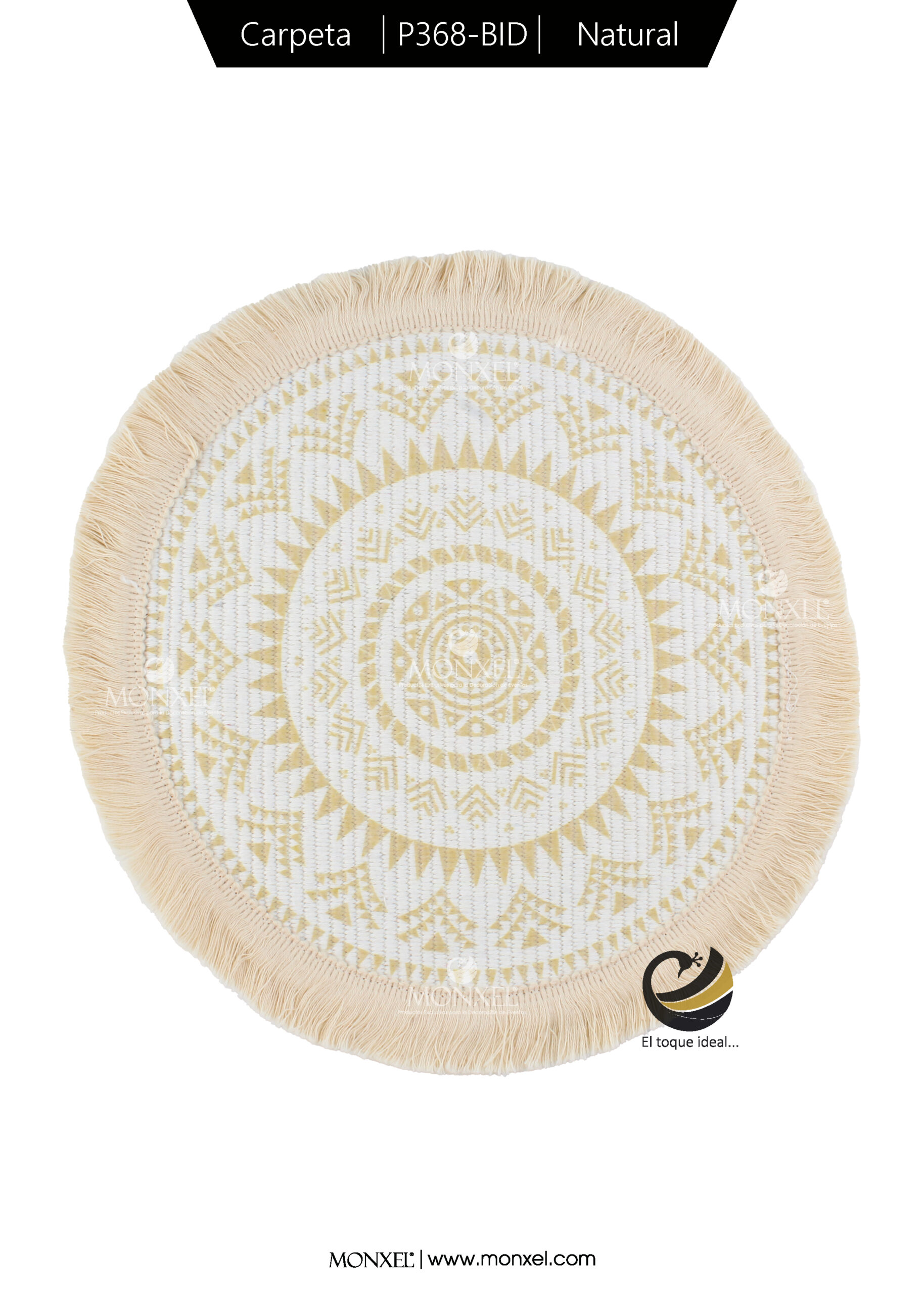 Carpeta (Plato Base) P368-BID Natural 33 cm. (Algodón)