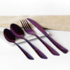Cubiertos C02-WEN Morado Set 4pz (Acero Inoxidable)