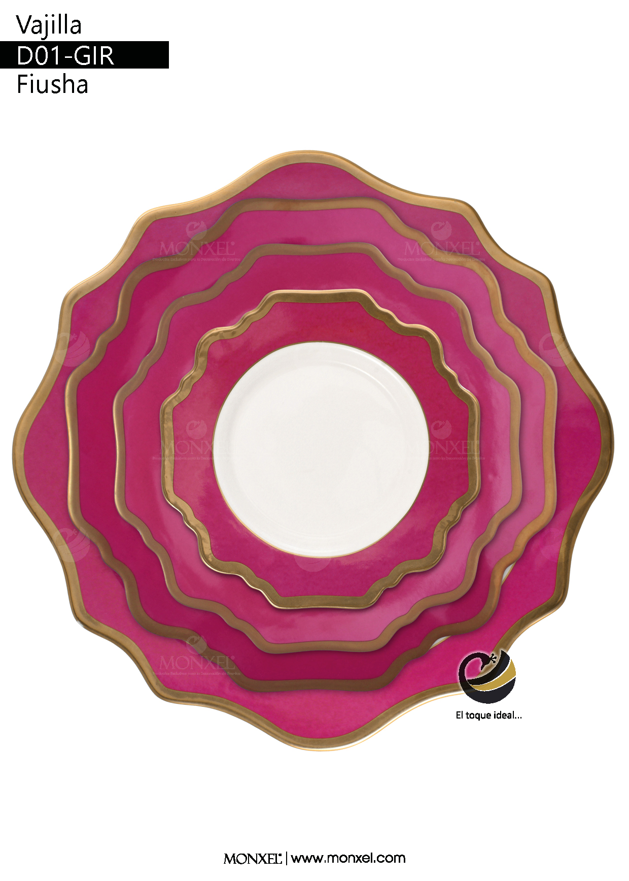 Vajilla D01-GIR Fiusha (Porcelana)
