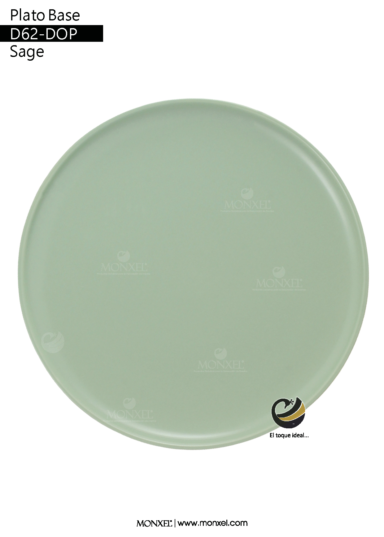 Plato Base D62-DOP Sage 30.5 cm (Porcelana)