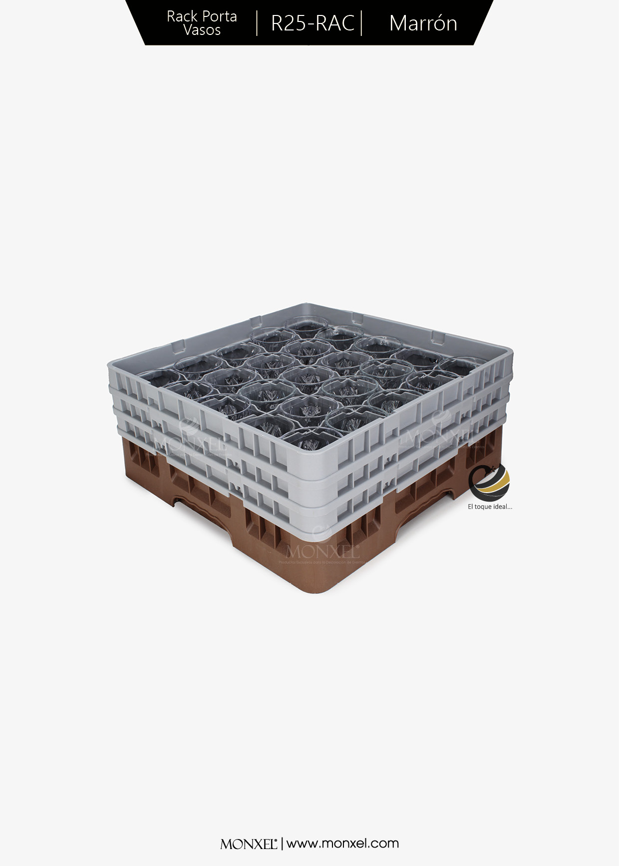 Rack Porta Vasos R25-RAC Marrón (25)
