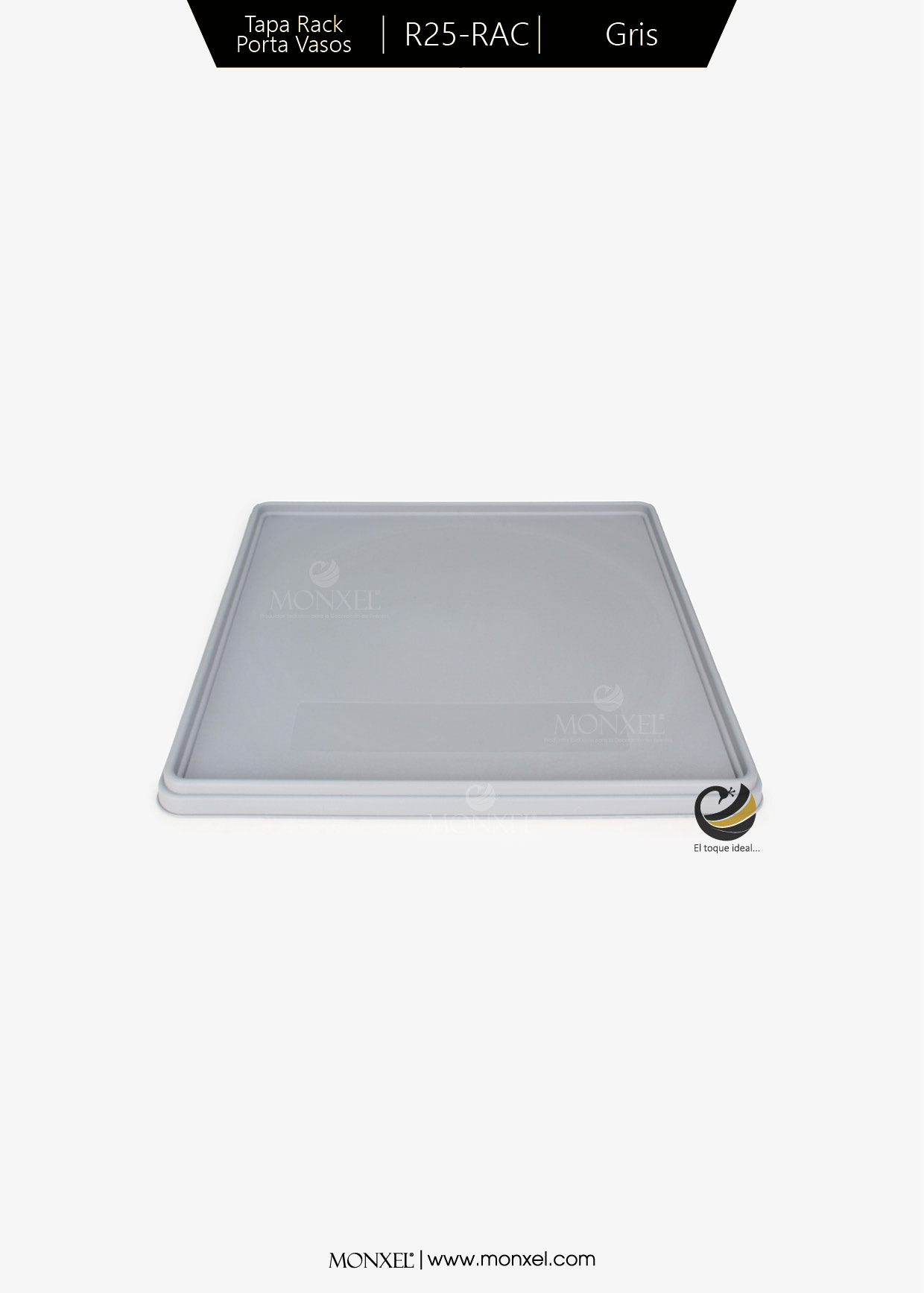 Tapa Rack Porta Vasos R25-RAC Gris