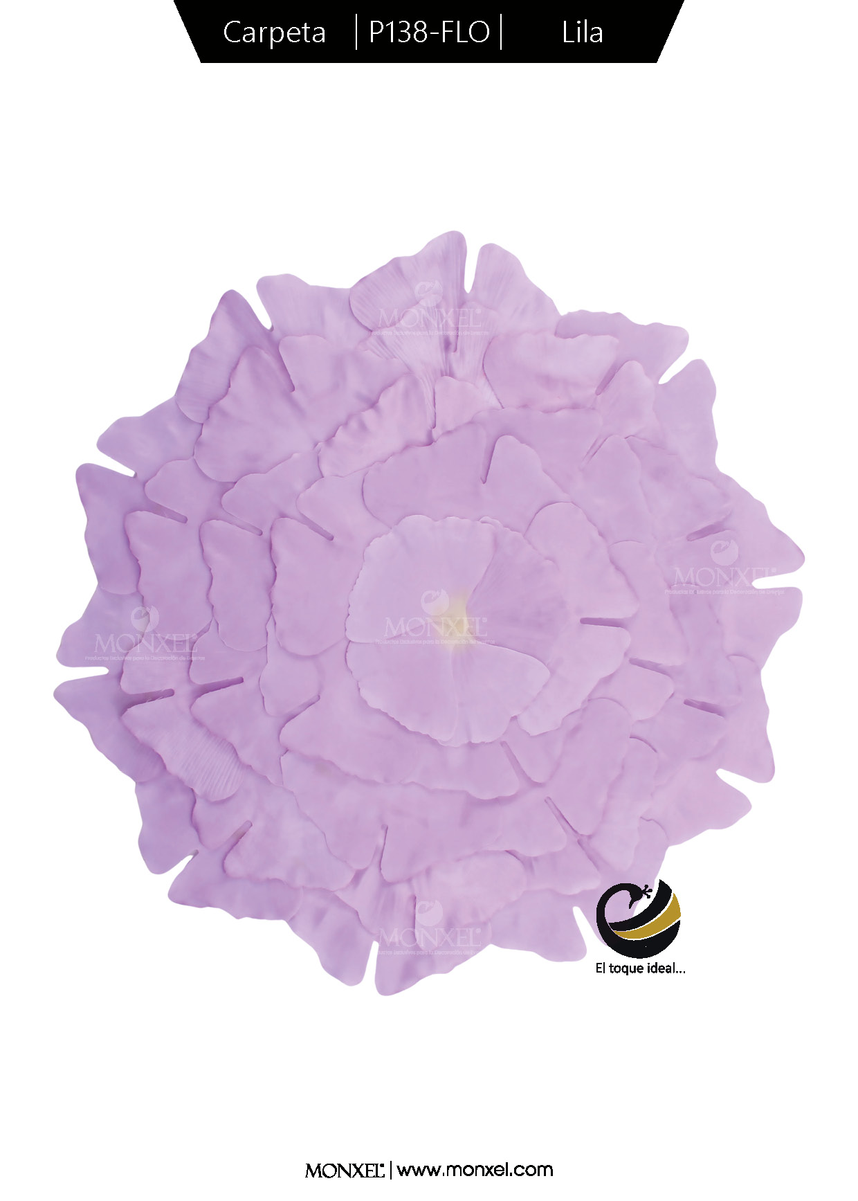 Carpeta (Plato Base) P138-FLO Lila 38 cm. (PVC)