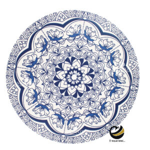 Carpeta (Plato Base) P375-MAN Azul 34 cm. (PVC)