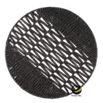 Carpeta (Plato Base) P376-ZIG Negro 38 cm. (PVC)
