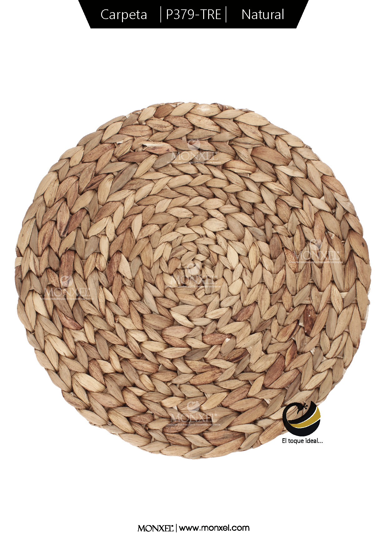 Carpeta (Plato Base) P379-TRE Natural 35 cm. (Jacinto de Agua)