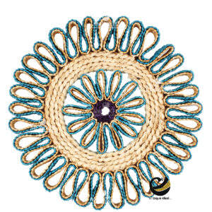Carpeta (Plato Base) P380-KOT Azul/Natural 35 cm. (Jacinto de Agua)
