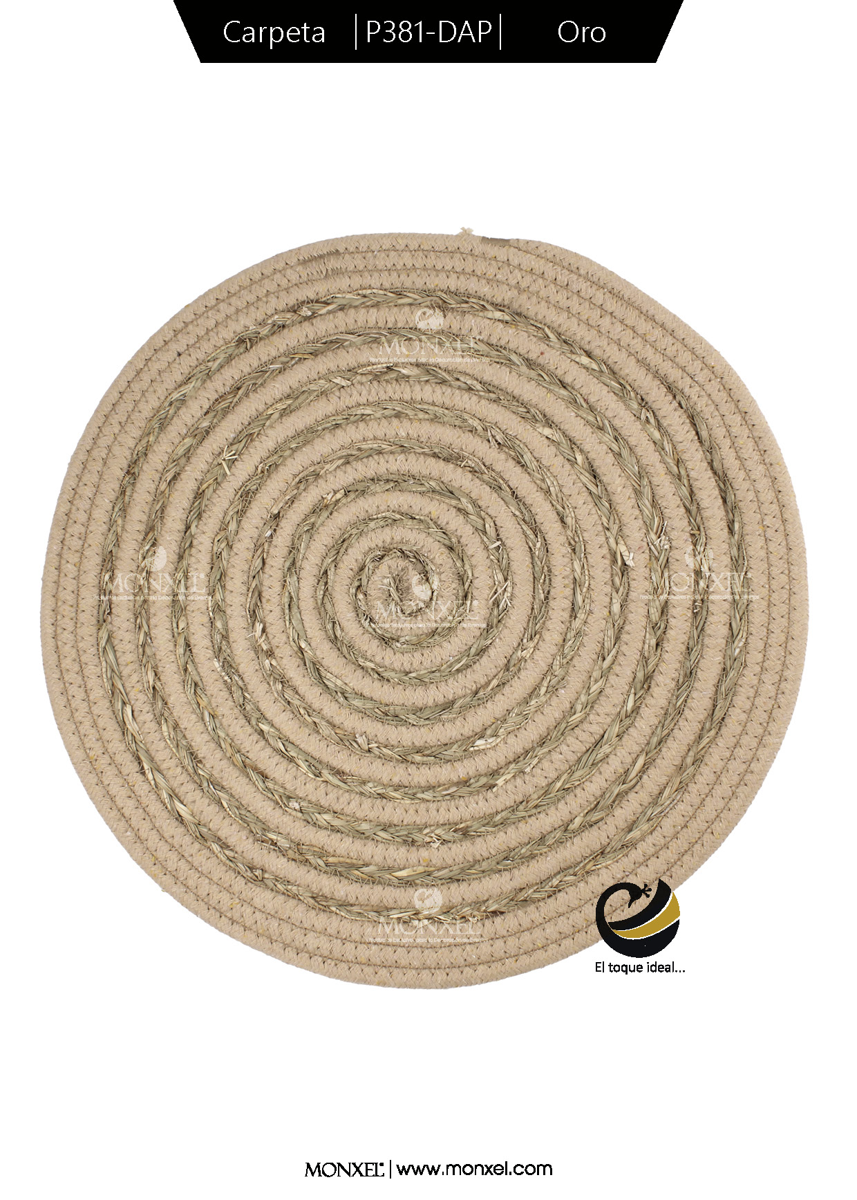 Carpeta (Plato Base) P381-DAP Oro 38 cm. (Jacinto de Agua)