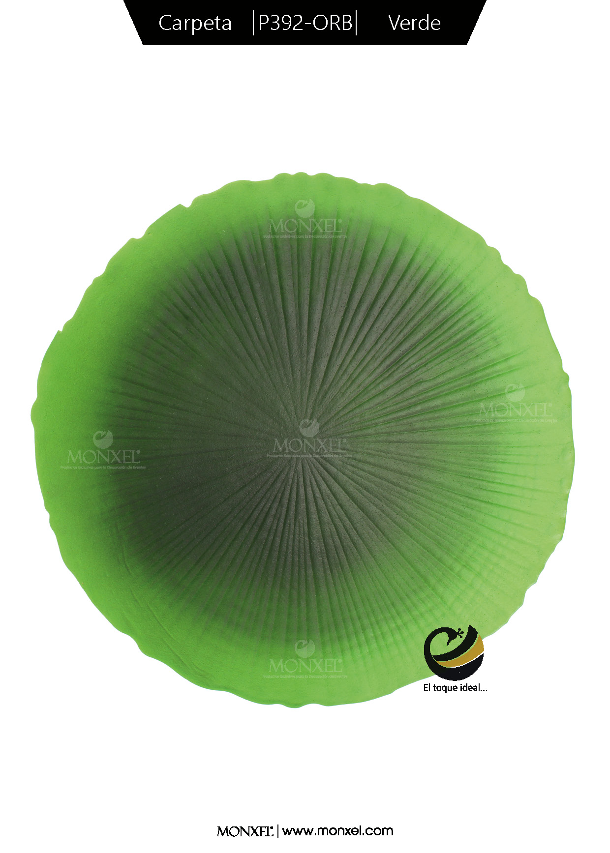 Carpeta (Plato Base) P392-ORB Verde 34 cm. (PVC)