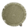 Plato Base P408-REW Olivo 35 cm. (Papel Tejido)